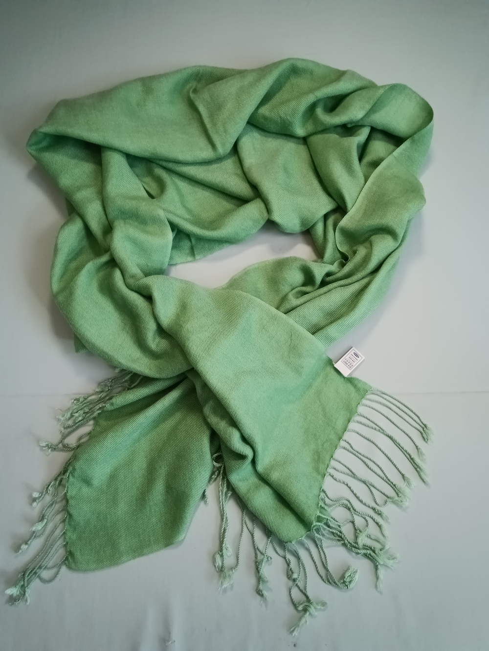 Vintage Old Navy Light Green Fringe Wrap Scarf